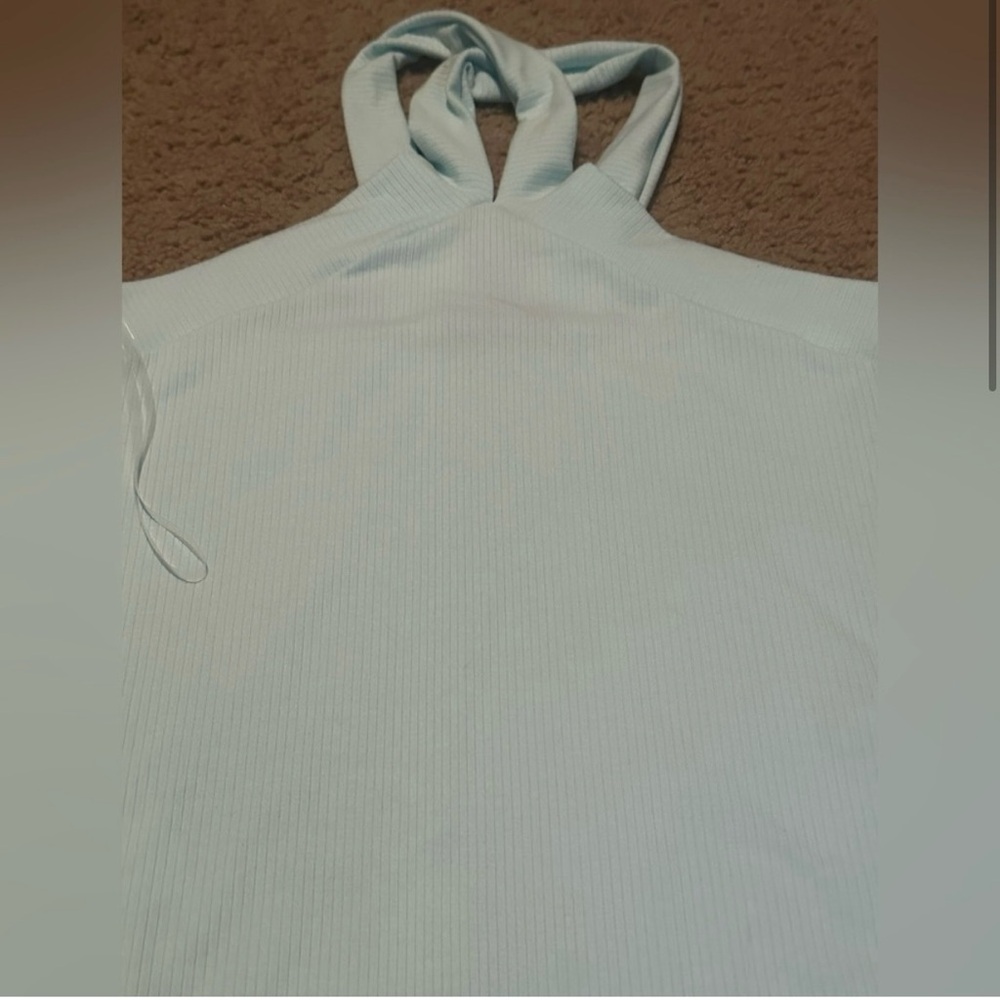 Blue Bodysuit Halter Top - Picture 5 of 8